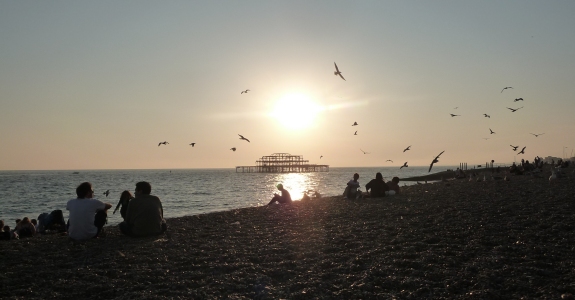 A sunny beach in Brighton during the 2011 MA conference